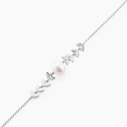 Bracelet Giacobbe Argent Blanc Perle De Culture-Histoire d'Or New