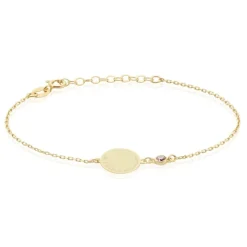 Histoire d'Or Bracelet Giusto Plaque Or Oxyde De Zirconium