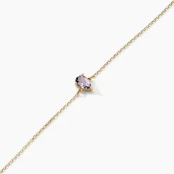 Histoire d'Or Bracelet Goutte Or Jaune Améthyste