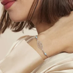 Histoire d'Or Bracelet Grethel Argent Blanc Turquoise