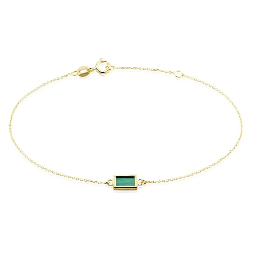 Bracelet Hallie Or Jaune Malachite-Histoire d'Or Hot
