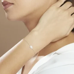 Bracelet Hildana Or Blanc Oxyde De Zirconium-Histoire d'Or Outlet