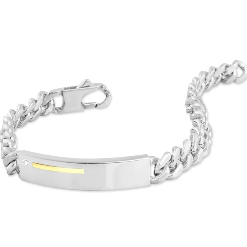 Bracelet Identité Adoline Acier Blanc Diamant-JOURDAN Outlet