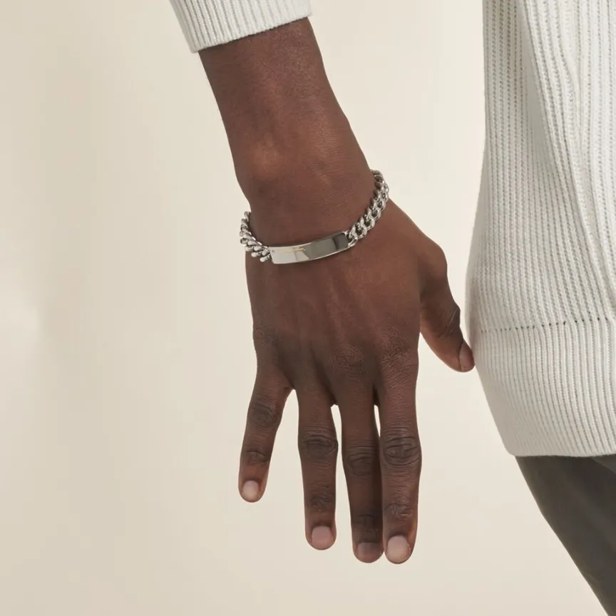 Bracelet Identité Adoline Acier Blanc Diamant-JOURDAN Outlet