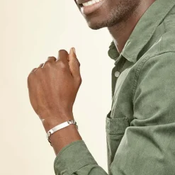 Histoire d'Or Bracelet Identité Argent Blanc Vivian