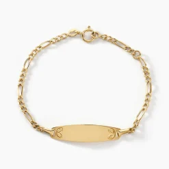 Histoire d'Or Bracelet Identité Bartolomee Maille Alternee 1/3 3 Or Jaune