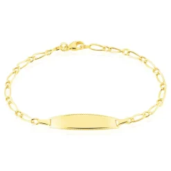 Bracelet Identité Bartolomee Maille Alternee 1/1 Or Jaune-Histoire d'Or