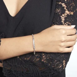 Histoire d'Or Bracelet Identité Carrus Argent Blanc