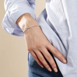 Histoire d'Or Bracelet Identité Casper Argent Blanc