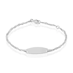 Bracelet Identité Ericka Maille Singapour Or Blanc-Histoire d'Or Outlet