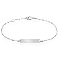 Histoire d'Or Bracelet Identité Esta Maille Forçat Or Blanc