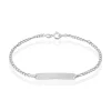 Histoire d'Or Bracelet Identité Etheline Maille Gourmette Or Blanc