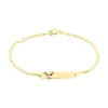 Histoire d'Or Bracelet Identité Euzebia Maille Chemin De Fer Or Jaune