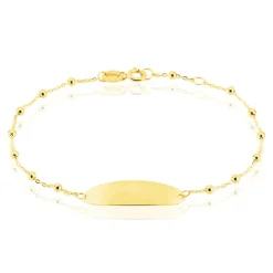 Bracelet Identité Evelina Maille Boule Or Jaune-Histoire d'Or