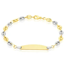 Histoire d'Or Bracelet Identité Evin Maille Grain De Cafe