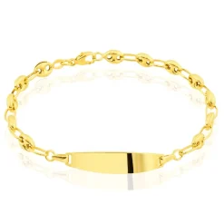 Histoire d'Or Bracelet Identité Evin Maille Grain De Cafe