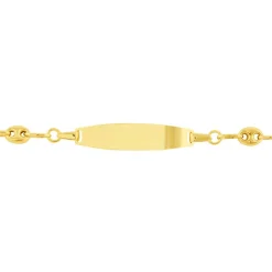 Histoire d'Or Bracelet Identité Evin Maille Grain De Cafe
