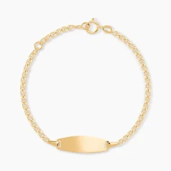 Bracelet Identité Fanelia Maille Marine Or Jaune-Histoire d'Or New