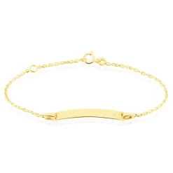 Bracelet Identité Gaspardine Maille Forçat Or Jaune Oxyde De Zirconium-Histoire d'Or New