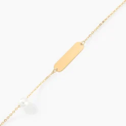 Bracelet Identité Helee Or Jaune Perle De Culture-Histoire d'Or Sale