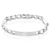 Histoire d'Or Bracelet Identité Vivian Maille Alternee 1/3 Argent Blanc