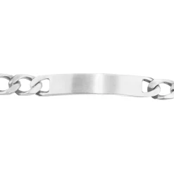 Histoire d'Or Bracelet Identité Vivian Maille Alternee 1/3 Argent Blanc
