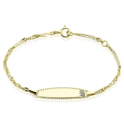 Histoire d'Or Bracelet Identite Bebe Or Jaune Ericka