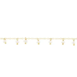 Histoire d'Or Bracelet Identitée Jazmin Or Jaune Perle De Culture