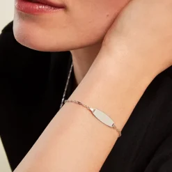 Histoire d'Or Bracelet Identitée Myline Argent Blanc