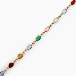 Bracelet Ilvaae Plaqué Or Jaune Pierre De Synthese-Histoire d'Or Clearance