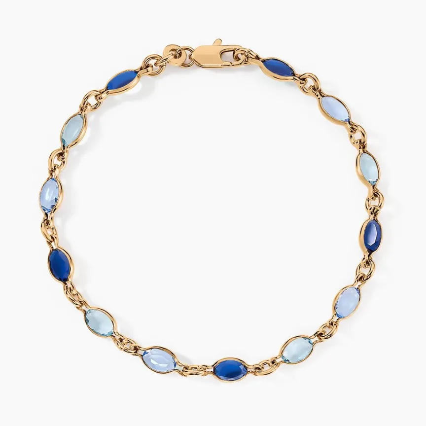 Bracelet Ilvaae Plaqué Or Jaune Pierre De Synthese-Histoire d'Or Best