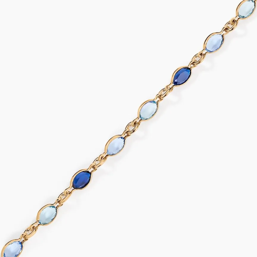 Bracelet Ilvaae Plaqué Or Jaune Pierre De Synthese-Histoire d'Or Best