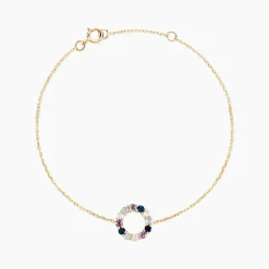 Histoire d'Or Bracelet Iris Or Jaune Topaze Améthyste