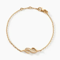 Histoire d'Or Bracelet Ishaae Plaqué Or Jaune Oxyde De Zirconium