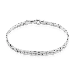 Histoire d'Or Bracelet Ivy Maille Haricot Or Blanc