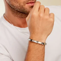 Histoire d'Or Bracelet Jack Acier Blanc