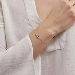 Histoire d'Or Bracelet Jade Argent Blanc Oxyde De Zirconium