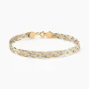 Bracelet Jasmin Tresse Or Bicolore-Histoire d'Or