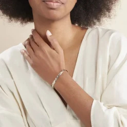 Bracelet Jasmin Tresse Or Bicolore-Histoire d'Or