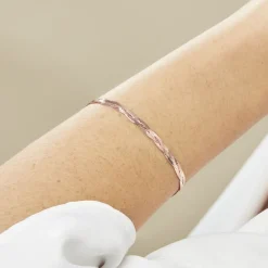 Histoire d'Or Bracelet Jasmin Tresse Or Rose