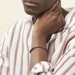 Histoire d'Or Bracelet Jasone Maille Franco Acier Gris