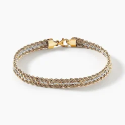 Histoire d'Or Bracelet Jerry Maille Corde 3 Rangs