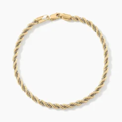 Histoire d'Or Bracelet Jerryenne Maille Corde Et Venitienne Or Bicolore