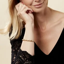 Bracelet Jodie Maille Jaseron Godronne Or Jaune-Histoire d'Or Outlet