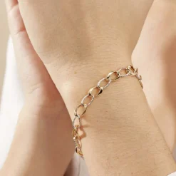 Bracelet Joice Maille Alternée Et Godronne-Histoire d'Or Discount