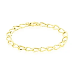 Bracelet Joice Maille Alternée Et Godronne Or Jaune-Histoire d'Or Online