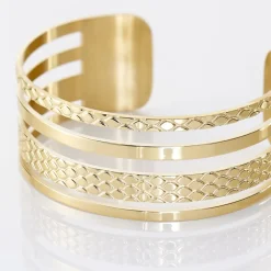 Bracelet Jonc Abram Acier Jaune-Histoire d'Or Clearance