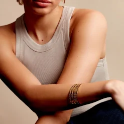 Bracelet Jonc Abram Acier Jaune-Histoire d'Or Clearance