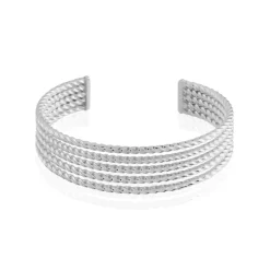 Histoire d'Or Bracelet Jonc Acier Blanc Anthonyn