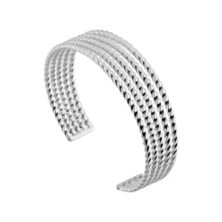 Histoire d'Or Bracelet Jonc Acier Blanc Anthonyn